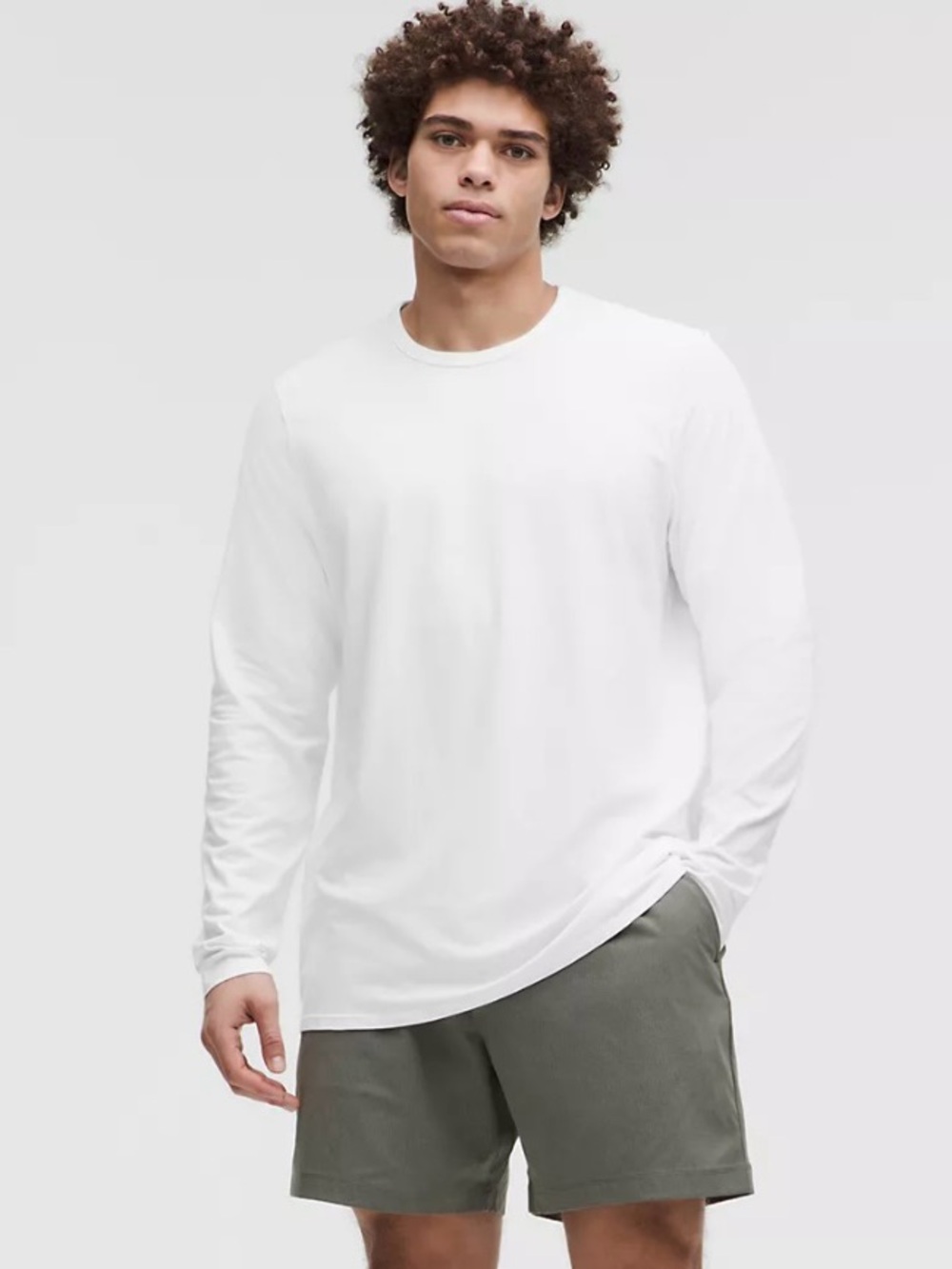 Lululemon Men's Long-Sleeve Crew Neck Shirt - White